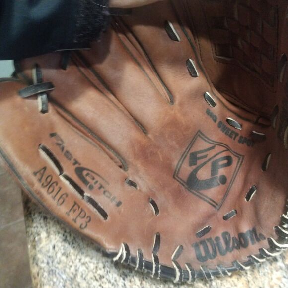 Rare Wilson Baseball Glove A9616 FP3 Fast Pitch 12.5'' LHT Left Throw Steerhide - Picture 6 of 11